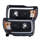 ANZO 2015+ GMC Canyon Projector Headlights w/ Plank Style Design Black w/ Amber thumbnail 1