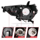 ANZO 14-18 Toyota 4 Runner Plank Style Projector Headlights Chrome w/ Amber thumbnail 4