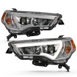 ANZO 14-18 Toyota 4 Runner Plank Style Projector Headlights Chrome w/ Amber thumbnail 8