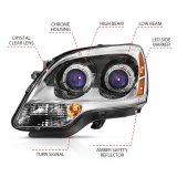ANZO 2007-2008 GMC Acadia Crystal Headlight Chrome Amber(OE) thumbnail 4