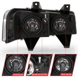 ANZO 2003-2017 Chevy Express Crystal Headlight Black thumbnail 2