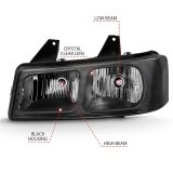 ANZO 2003-2017 Chevy Express Crystal Headlight Black thumbnail 4