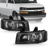 ANZO 2003-2017 Chevy Express Crystal Headlight Black thumbnail 7