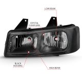 ANZO 2003-2017 Chevy Express Crystal Headlight Black thumbnail 8