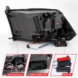 ANZO 2009-2018 Dodge Ram 1500 Led Projector Plank Style Switchback H.L Halo Black Amber (OE Style) thumbnail 5