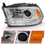 ANZO 2009-2018 Dodge Ram 1500 Projector Plank Style Switchback H.L Halo Chrome Amber (OE Style) thumbnail 1