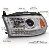 ANZO 2009-2018 Dodge Ram 1500 Projector Plank Style Switchback H.L Halo Chrome Amber (OE Style) thumbnail 3