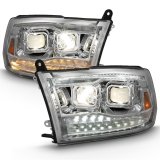 ANZO 2009-2018 Dodge Ram 1500 Projector H.L. Switchback Chrome Amber thumbnail 3