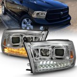 ANZO 2009-2018 Dodge Ram 1500 Projector H.L. Switchback Chrome Amber thumbnail 6