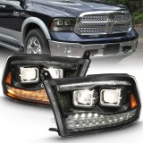 ANZO 2009-2018 Dodge Ram 1500 Projector H.L. Switchback Chrome Amber thumbnail 7