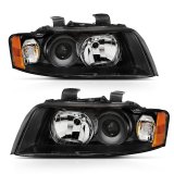 ANZO 2002-2005 Audi A4 Projector Headlight Black G2 (Halogen Type) thumbnail 7