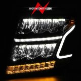 ANZO 15-20 Chevy Tahoe/Suburban LED Light Bar Style Headlights Black w/Sequential w/DRL w/Amber thumbnail 3