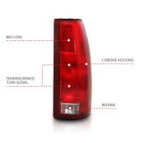 ANZO 1988-1999 Chevy C1500 Taillight Red/Clear Lens w/ Circuit Board(OE Replacement) thumbnail 8