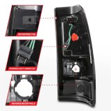 ANZO 1999-2002 Chevy Silverado 1500 LED Taillights Plank Style Black w/Smoke Lens thumbnail 4