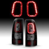 ANZO 1999-2002 Chevy Silverado 1500 LED Taillights Plank Style Black w/Smoke Lens thumbnail 5
