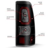 ANZO 1999-2002 Chevy Silverado 1500 LED Taillights Plank Style Black w/Smoke Lens thumbnail 6