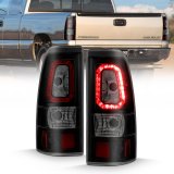ANZO 1999-2002 Chevy Silverado 1500 LED Taillights Plank Style Black w/Smoke Lens thumbnail 8