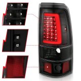 ANZO 2003-2006 Chevy Silverado 1500 LED Taillights Plank Style Black w/Clear Lens thumbnail 3
