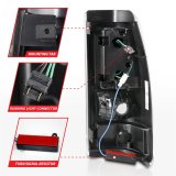ANZO 2003-2006 Chevy Silverado 1500 LED Taillights Plank Style Black w/Clear Lens thumbnail 6