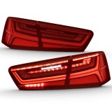ANZO 2012-2018 Audi A6 LED Taillight Black Housing Red/Clear Lens 4 pcs (Sequential Signal) thumbnail 5