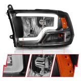 ANZO 2009-2018 Dodge Ram 1500 Crystal Headlights w/ Light Bar Black Housing thumbnail 3