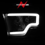 ANZO 2009-2018 Dodge Ram 1500 Crystal Headlights w/ Light Bar Black Housing thumbnail 6