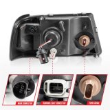 ANZO 2001-2011 Ford Ranger Crystal Headlights w/ Light Bar Black Housing thumbnail 4