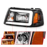 ANZO 2001-2011 Ford Ranger Crystal Headlights w/ Light Bar Black Housing thumbnail 8