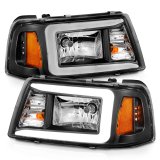 ANZO 2001-2011 Ford Ranger Crystal Headlights w/ Light Bar Black Housing thumbnail 9