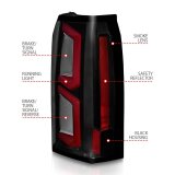 ANZO 2015-2020 Chevrolet Tahoe LED Tail Lights w/ Light Bar Black Housing Smoke Lens thumbnail 8