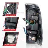 ANZO 1997-2003 Ford F-150 LED Tail Lights w/ Light Bar Black Housing Clear Lens thumbnail 6