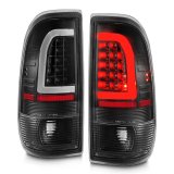 ANZO 1997-2003 Ford F-150 LED Tail Lights w/ Light Bar Black Housing Clear Lens thumbnail 7