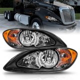 ANZO 2008-2016 International Prostar Crystal Headlights Black Housing (OE Replacement) thumbnail 2