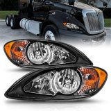 ANZO 2008-2016 International Prostar Crystal Headlights Black Housing (OE Replacement) thumbnail 3