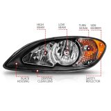 ANZO 2008-2016 International Prostar Crystal Headlights Black Housing (OE Replacement) thumbnail 4