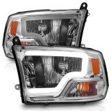 ANZO 2009-2018 Dodge Ram 1500/ 2500/ 3500 Crystal Headlights w/ Light Bar Chrome Housing thumbnail 8