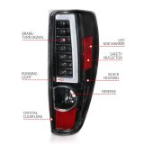 ANZO 2004-2012 Chevrolet Colorado/ GMC Canyon LED Tail Lights w/ Light Bar Black Housing thumbnail 4