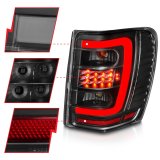 ANZO 1999-2004 Jeep Grand Cherokee LED Tail Lights w/ Light Bar Black Housing Clear Lens thumbnail 6