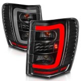 ANZO 1999-2004 Jeep Grand Cherokee LED Tail Lights w/ Light Bar Black Housing Clear Lens thumbnail 9