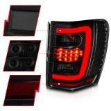 ANZO 1999-2004 Jeep Grand Cherokee LED Tail Lights w/ Light Bar Black Housing Smoke Lens thumbnail 3