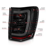 ANZO 1999-2004 Jeep Grand Cherokee LED Tail Lights w/ Light Bar Black Housing Smoke Lens thumbnail 4