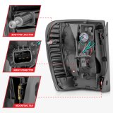 ANZO 1999-2004 Jeep Grand Cherokee LED Tail Lights w/ Light Bar Black Housing Smoke Lens thumbnail 8