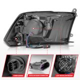 ANZO 2009-2020 Dodge Ram 1500 Full LED Square Projector Headlights w/ Chrome Housing Black Amber thumbnail 9