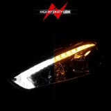 ANZO 15-18 Ford Focus Projector Headlights - w/ Light Bar Switchback Black Housing thumbnail 8
