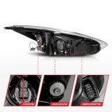 ANZO 15-18 Ford Focus Projector Headlights - w/ Light Bar Switchback Black Housing thumbnail 9