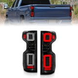 ANZO 19-21 Chevy Silverado Full LED Taillights Black Housing Clear Lens G2 (w/C light Bars) thumbnail 1