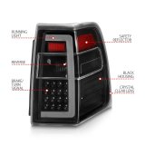 ANZO 07-17 Ford Expedition LED Taillights w/ Light Bar Black Housing Clear Lens thumbnail 7