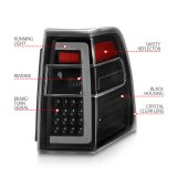 ANZO 07-17 Ford Expedition LED Taillights w/ Light Bar Black Housing Clear Lens thumbnail 9