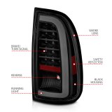 ANZO 00-06 Toyota Tundra (Std. Bed/Reg Cab) LED Taillights w/Light Bar Black Housing Smoke Lens thumbnail 5
