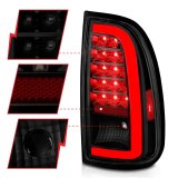 ANZO 00-06 Toyota Tundra (Std. Bed/Reg Cab) LED Taillights w/Light Bar Black Housing Smoke Lens thumbnail 9